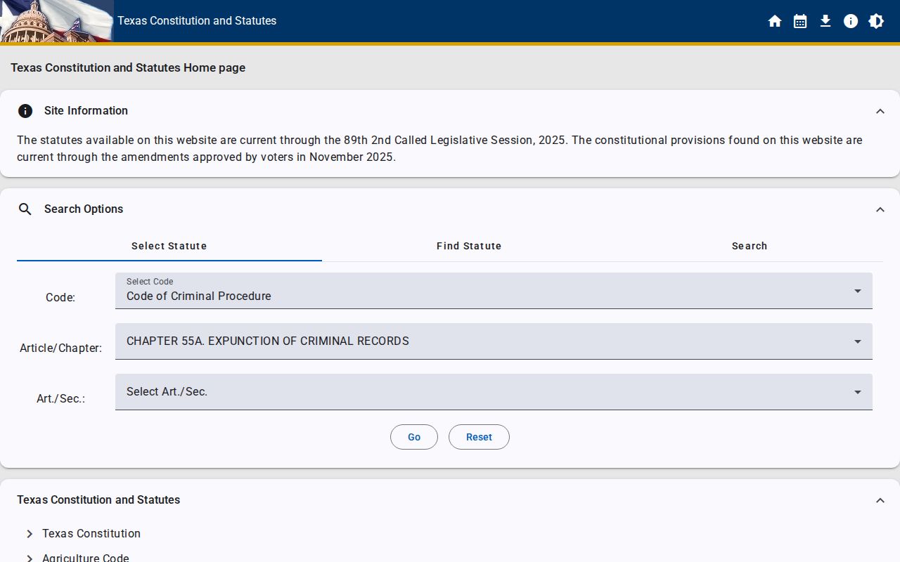 Mobeetie criminal records and Texas Chapter 55A expunction law