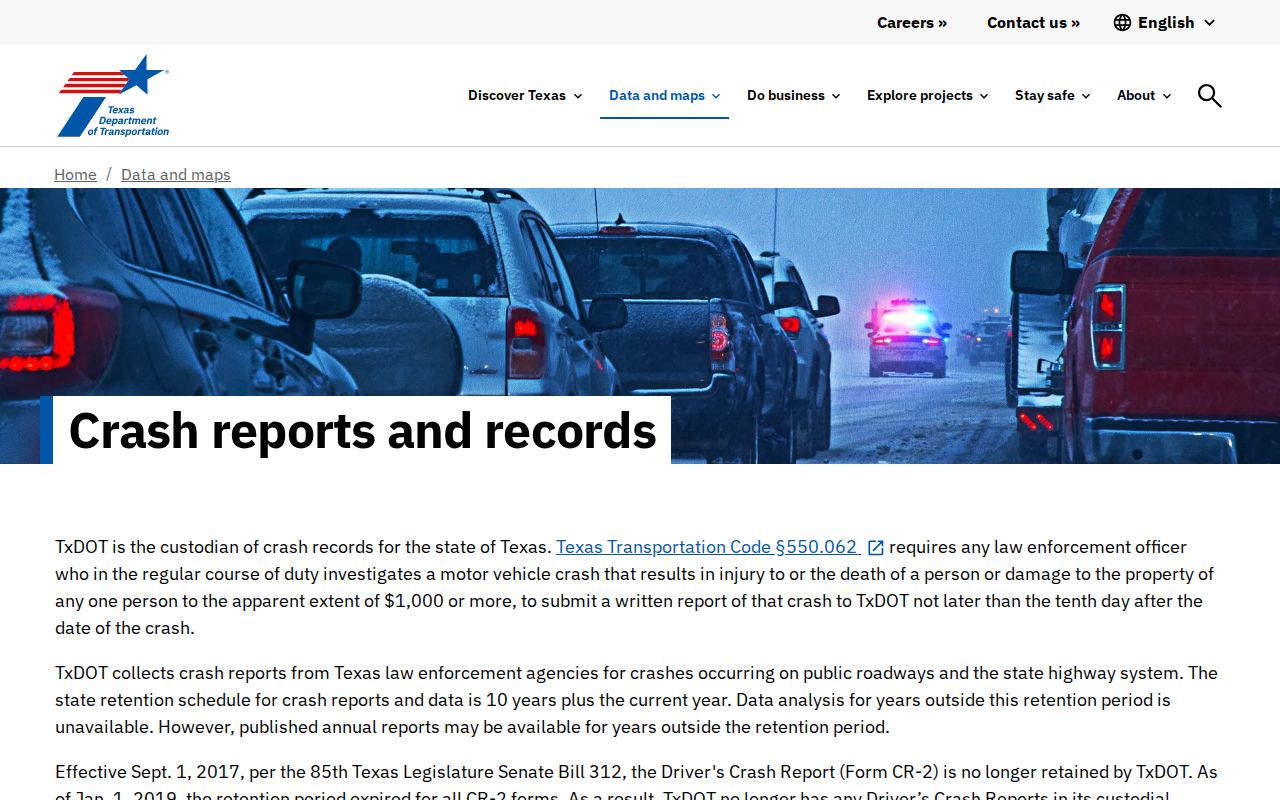 Shamrock criminal records distinction from TxDOT crash reports