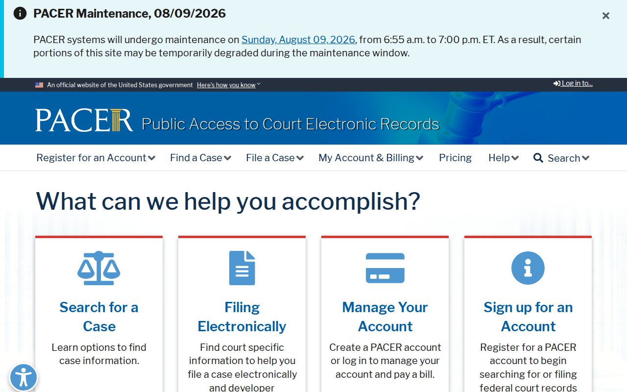 Wheeler County criminal court cases PACER federal search