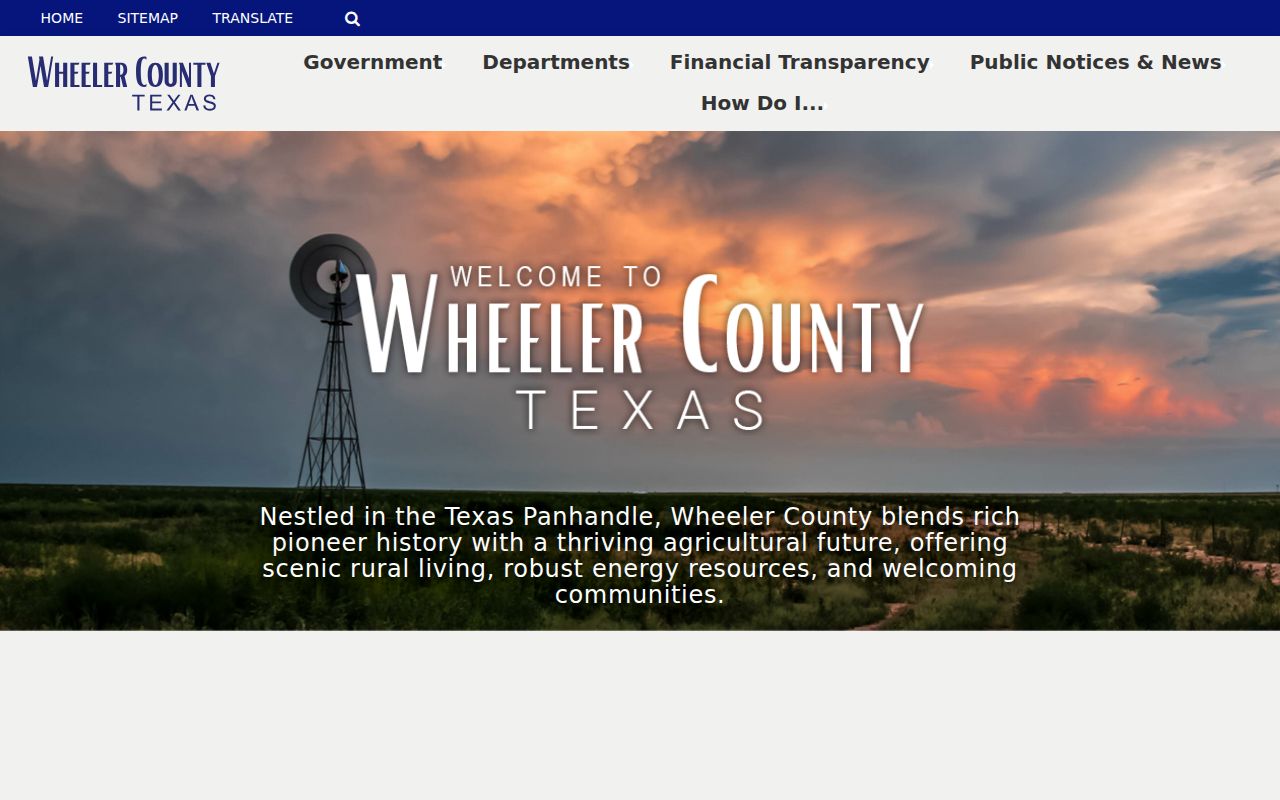 Official Wheeler County criminal history office directory